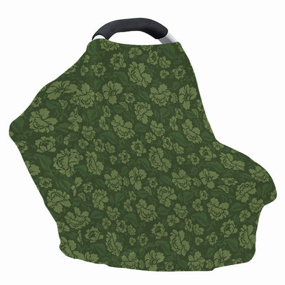 Military Green Camo Flower Pattern Print Baby Seat Cover