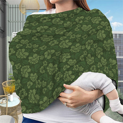 Military Green Camo Flower Pattern Print Baby Seat Cover