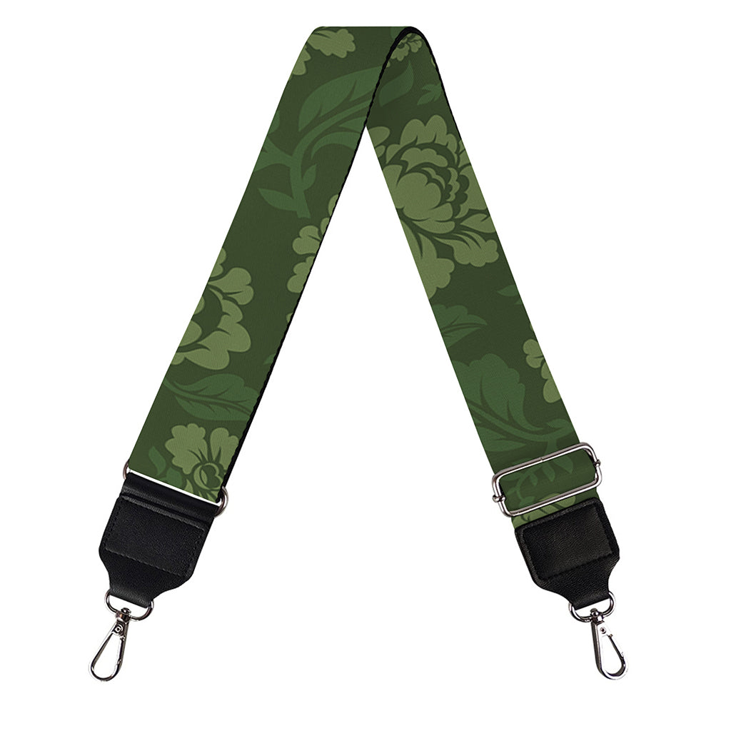 Military Green Camo Flower Pattern Print Bag Strap