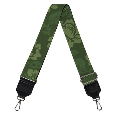 Military Green Camo Flower Pattern Print Bag Strap