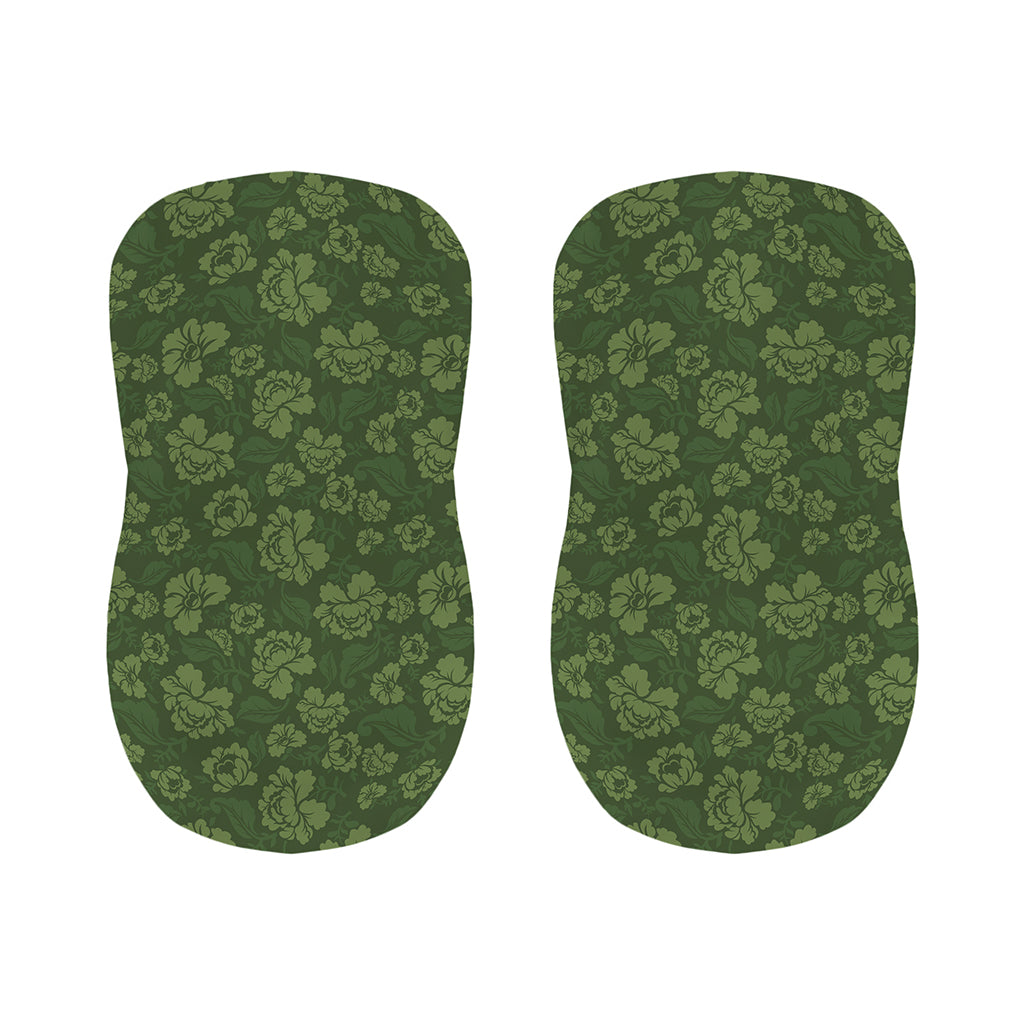 Military Green Camo Flower Pattern Print Bar Stool Covers