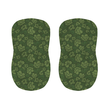 Military Green Camo Flower Pattern Print Bar Stool Covers