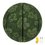 Military Green Camo Flower Pattern Print Basketball