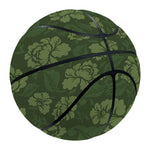 Military Green Camo Flower Pattern Print Basketball