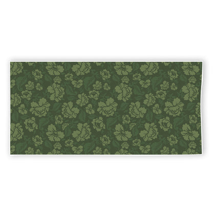 Military Green Camo Flower Pattern Print Beach Towel