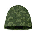 Military Green Camo Flower Pattern Print Beanie
