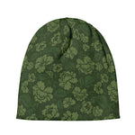 Military Green Camo Flower Pattern Print Beanie