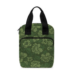 Military Green Camo Flower Pattern Print Bible Tote Bag