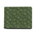 Military Green Camo Flower Pattern Print Bifold Wallet