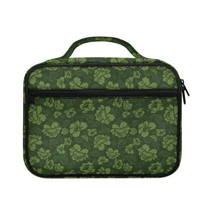Military Green Camo Flower Pattern Print Briefcase Bible Bag