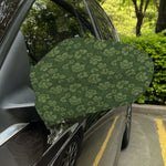 Military Green Camo Flower Pattern Print Car Side Mirror Covers