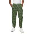 Military Green Camo Flower Pattern Print Cotton Sweatpants