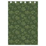 Military Green Camo Flower Pattern Print Curtain