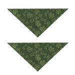 Military Green Camo Flower Pattern Print Dog Bandana