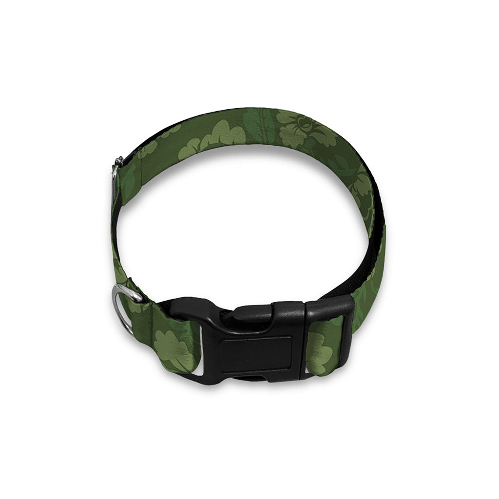 Military Green Camo Flower Pattern Print Dog Collar