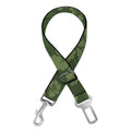 Military Green Camo Flower Pattern Print Dog Seat Belt