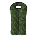 Military Green Camo Flower Pattern Print Double Neoprene Wine Tote