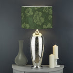 Military Green Camo Flower Pattern Print Drum Lamp Shade