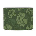 Military Green Camo Flower Pattern Print Drum Lamp Shade