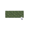 Military Green Camo Flower Pattern Print Extended Mouse Pad
