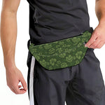 Military Green Camo Flower Pattern Print Fanny Pack
