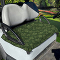 Military Green Camo Flower Pattern Print Golf Cart Seat Cover