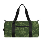 Military Green Camo Flower Pattern Print Gym Bag