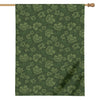 Military Green Camo Flower Pattern Print House Flag