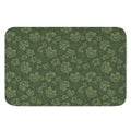 Military Green Camo Flower Pattern Print Indoor Door Mat