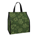 Military Green Camo Flower Pattern Print Insulated Lunch Tote