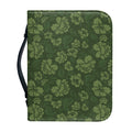 Military Green Camo Flower Pattern Print Leather Bible Cover
