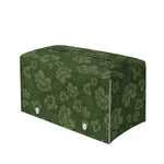 Military Green Camo Flower Pattern Print Leather Tissue Box Cover