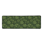 Military Green Camo Flower Pattern Print Long Kitchen Mat