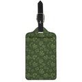 Military Green Camo Flower Pattern Print Luggage Tag