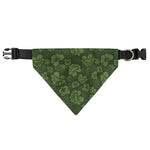 Military Green Camo Flower Pattern Print Over The Collar Dog Bandana