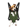 Military Green Camo Flower Pattern Print Pet Carrier Backpack