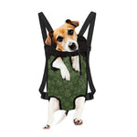 Military Green Camo Flower Pattern Print Pet Carrier Backpack