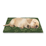 Military Green Camo Flower Pattern Print Pet Cooling Mat Cover