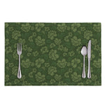 Military Green Camo Flower Pattern Print Placemat