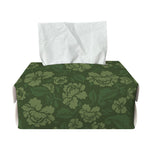 Military Green Camo Flower Pattern Print Rectangle Tissue Box Cover