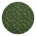 Military Green Camo Flower Pattern Print Round Blanket