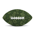 Military Green Camo Flower Pattern Print Rugby Ball