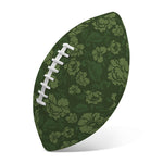 Military Green Camo Flower Pattern Print Rugby Ball