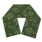Military Green Camo Flower Pattern Print Scarf
