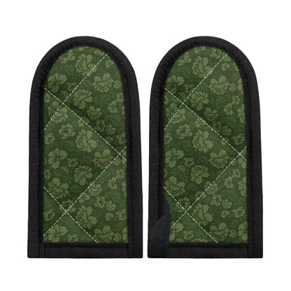 Military Green Camo Flower Pattern Print Skillet Handle Cover