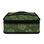 Military Green Camo Flower Pattern Print Small Lunch Bag