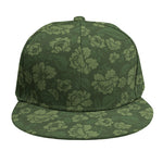 Military Green Camo Flower Pattern Print Snapback Cap