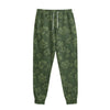 Military Green Camo Flower Pattern Print Sweatpants