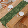 Military Green Camo Flower Pattern Print Table Runner