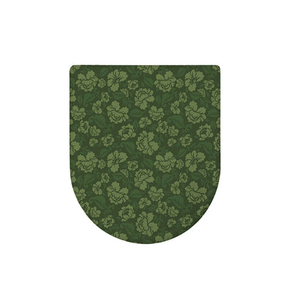 Military Green Camo Flower Pattern Print Toilet Lid Cover